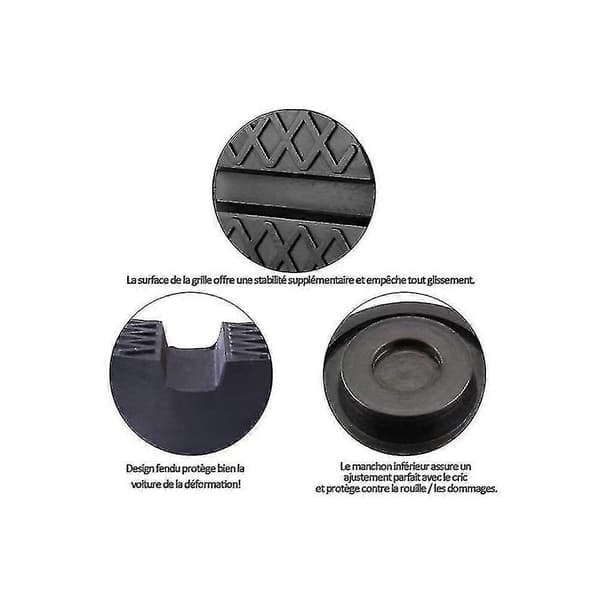Pakke med 2 gummiblokke Buffer Hydraulisk donkraft Auto Pude Bildonkraft Billøftere Auto Solid Beskyt Bund