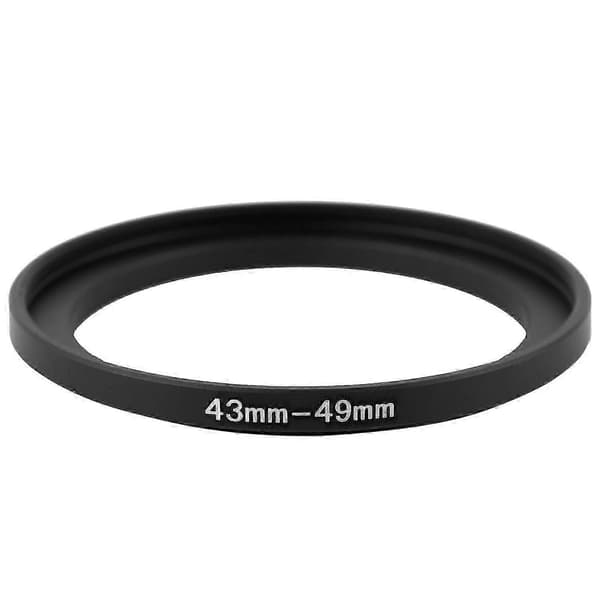 43 mm til 49 mm metal step-up filterringadapter til kamera.