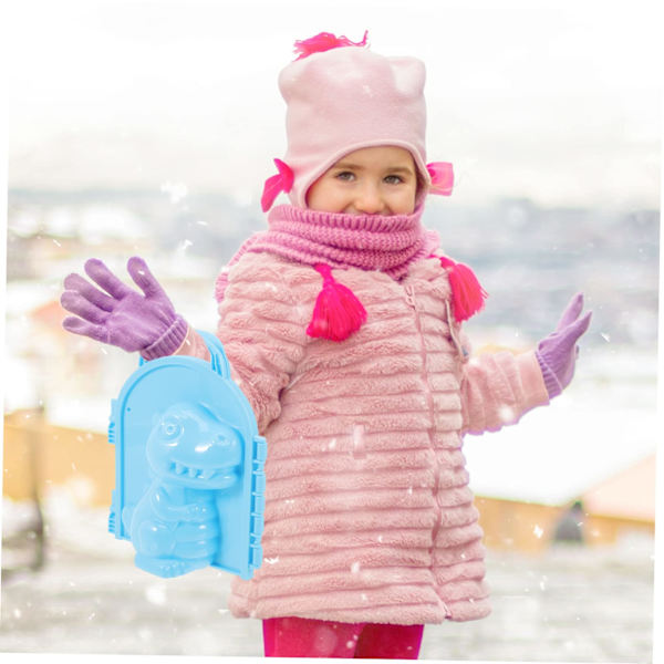 2 st dinosaurie snöbollsmaskin snöfort byggsten dinosaurie snöformar snögubbe tillverkare klämmor dinosaurie snöglob snöbollsmaskin