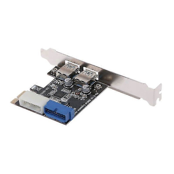 Pci-E X1 til 2 porter 19-pinners Usb 3.0-header Pci Express Usb 3.0-kortadapter