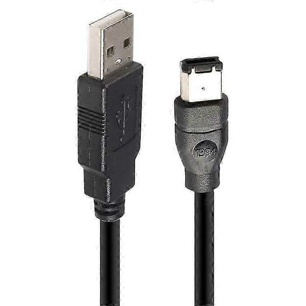 JUNSUNMAY 1,8 m Firewire IEEE 1394 6-nastainen uros–USB 2.0 -urossovitinkaapeli