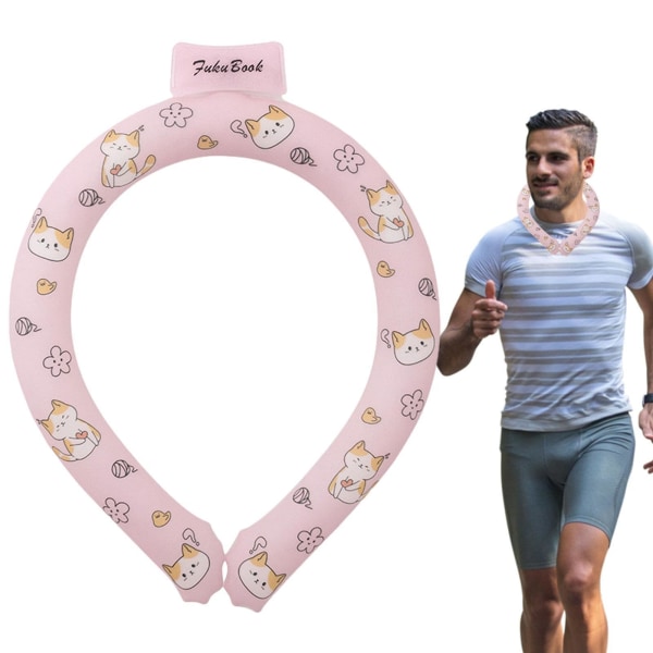 Kylring för nacke - Bärbar och återanvändbar kylring för nacke | Iskragen för nacke, kylaccessoarer för varmt väder, nackispåse med gel rosa