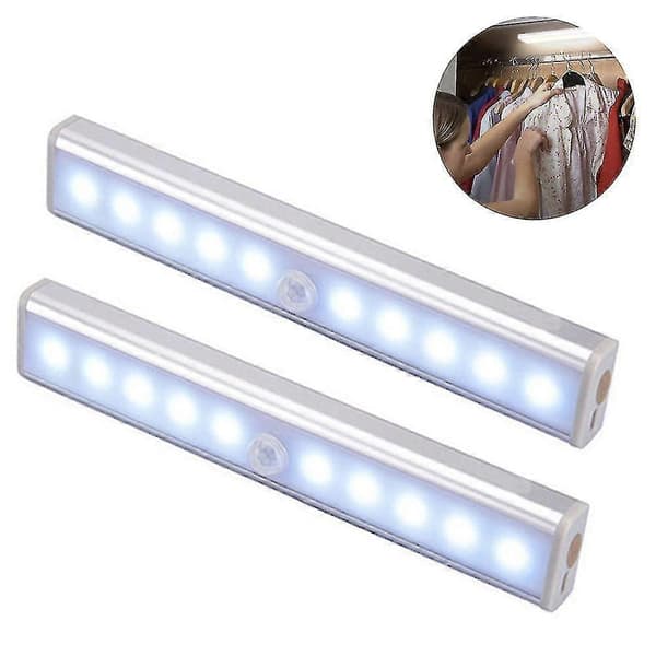 2 st Bärbara Skåplampor Trådlösa 10 Led Under Skåpbelysning