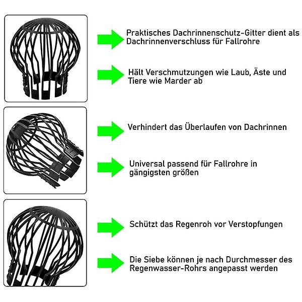 4x Løvbeskyttelse Nedløbsbeskyttelse Nedløbsbeskyttelse Regnrendebeskyttelse Tagrendebeskyttelse Nedløbsbeskyttelse