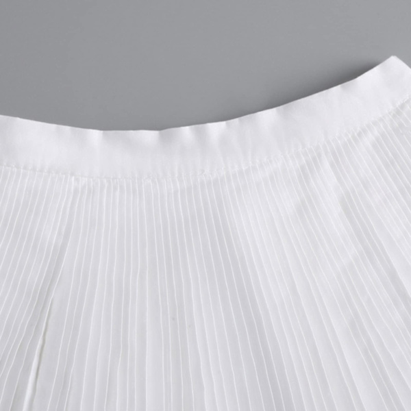 Dam falsk krage andningsbar sommar vit falsk krage elegant veckad krage halsband klänning skjorta krage sjal