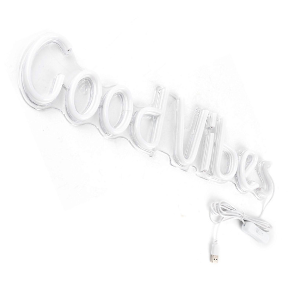 Good Vibes Neonskylt USB-driven för Sovrum Bar Pub Hotell Party Konstdekoration