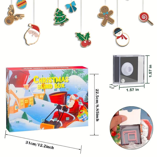 Minglan 24-delt Adventskalender 2023 Juletellerkalender Puslespillboks For Barn Julegaver Til Gutter Jenter
