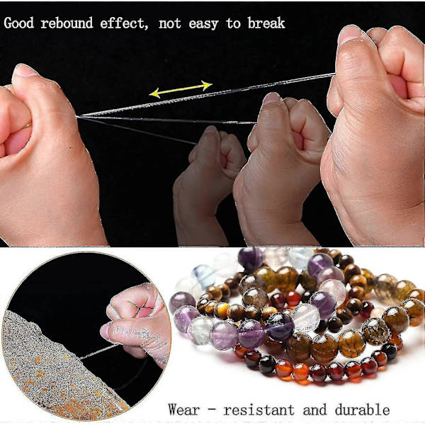 Elastiska Trådar för Pärlor 0.8mm Elastisk Tråd för Pärlor Smycken Kristalltråd