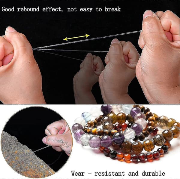 Elastiske perletråder 0,8 mm elastisk perletråd smykker krystalltråd