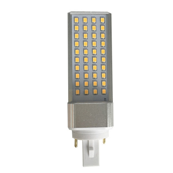 G24 LED-erstatningslampe, hvidt hus, varmt hvidt, 8,0 W 265,00 V