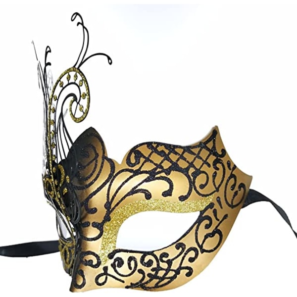 Butterfly Rhinestone Metal Venetian Women Mask for Masquerade