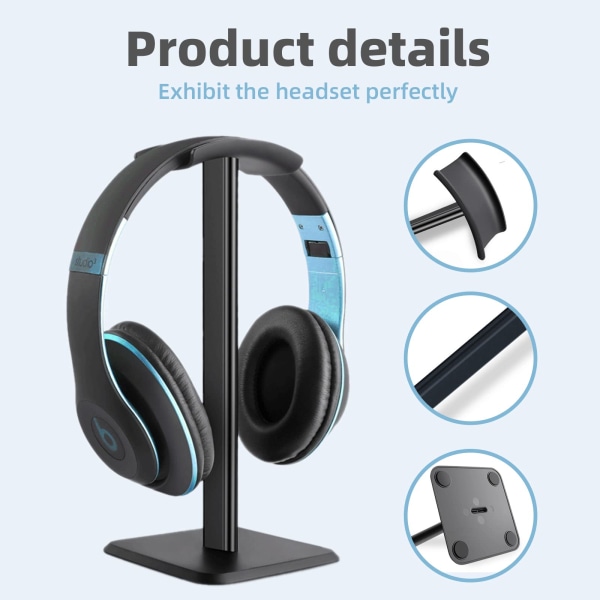 Hörlursställ, löstagbar headsethållare med TPU halkfri