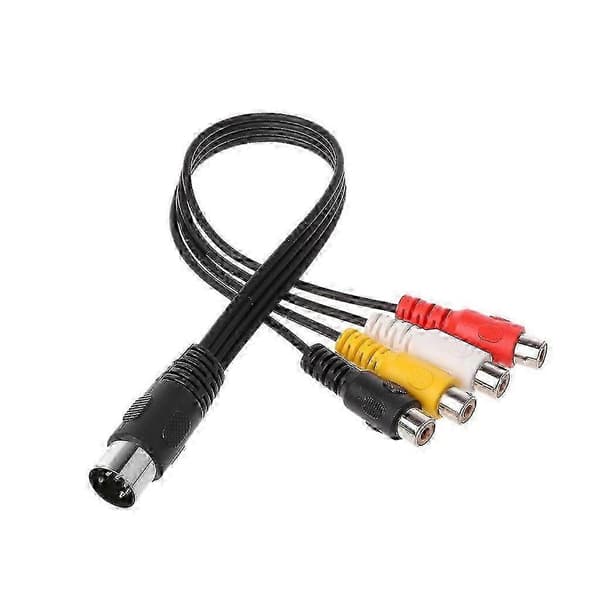 30CM 5-Pin Han DIN til 4 RCA Hun Audio Kabel Stik Ledning