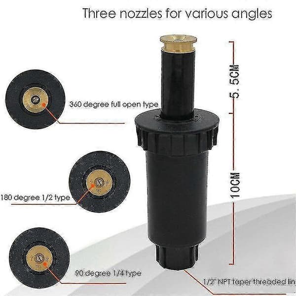 (90) Justerbart Pop-Up Sprayhode Sprinkler Plenvanning Hagevanning Sprinkl