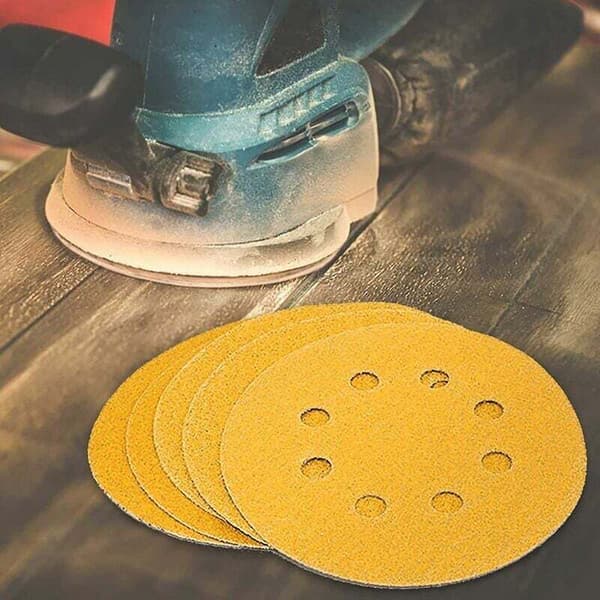 100 slippapper, 125 mm, 8 hål - 150 korn - Kvalitetsslippapper - Ekonomipack. Längd: 12,5 cm / Bredd: 12,5 cm / Höjd: 100 mm