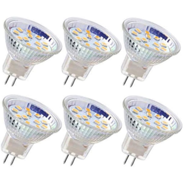 6st MR11 LED-lampor GU4 Spotlight-lampor 3W 18LEDs (Cool White)