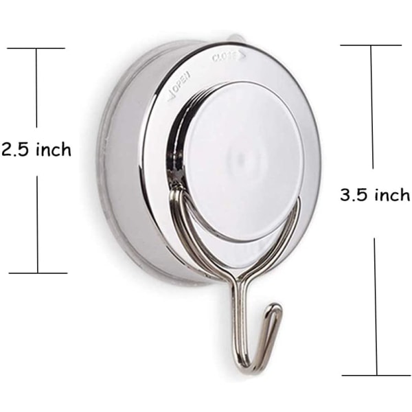 Sugkopp Krokar Silver Twist Sugkopp Avtagbar 2 st