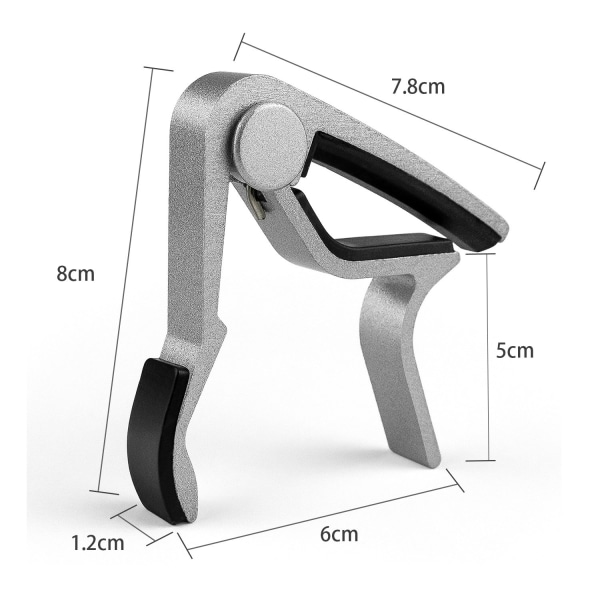 Snabbkoppling Capo för gitarr, för elgitarr, (Capo-Silver)