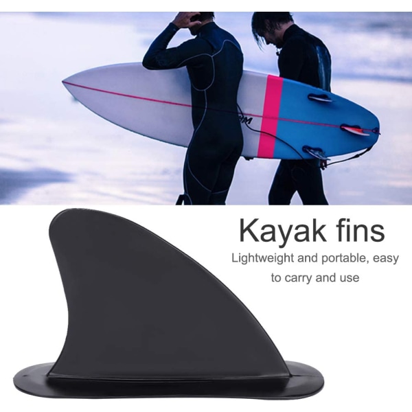 Surfbrætfinne Surfingfinner Holdbar PVC Skeg Sort 1stk