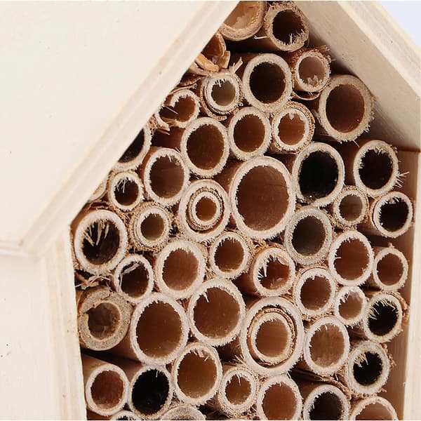 Insektsbihus Träbo för utomhus trädgårdsdekoration