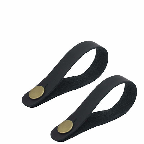 2 kpl kitarahihnaa  Synteettinen nahka Headstock-sovitin (musta)