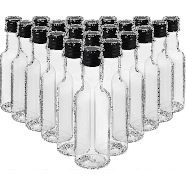 Mini Flaskor (24-pack) - Återanvändbara 50 ml Tomma Flaskor Med Skruvkorkar Och Tratt