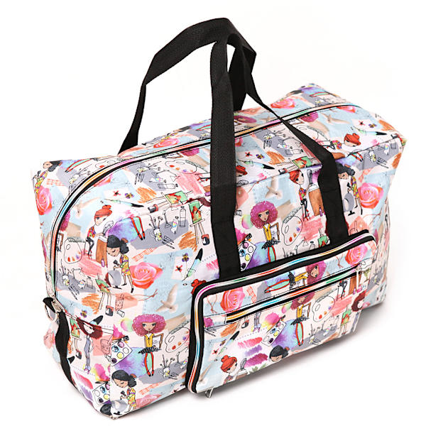 Stor hopfällbar duffel tote väska handbagage weekend övernattning reseväska över bagage med axelrem girl