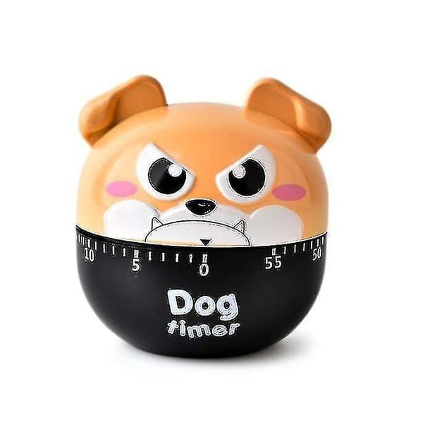 Timer med Hundeform, Manuell Mekanisk Kjøkkentimer i Plast, Brun