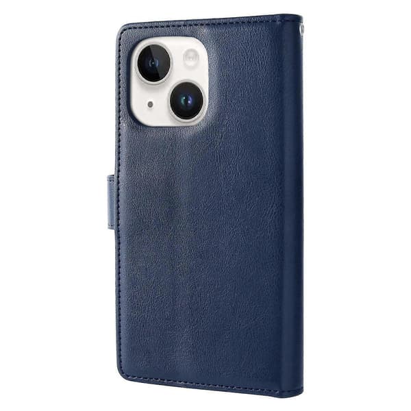 HANMAN Mila Series Ställfodral för iPhone 13 6.1 tum Folio Flip PU Läder Plånboksfodral