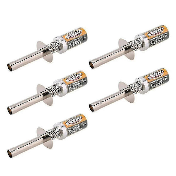 5x Til 80101 1800mah 1.2v Gløderørsstarter Til Rc Bil 1/8 1/10 80101 Genopladelig Gløderørsstarter.