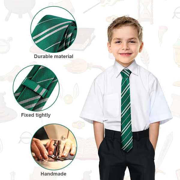 Trollkarlsskolans slips, trollkarlsrandig slips för festdräkt, skoluniformshalsdukar för pojkar och flickor, cosplay slips