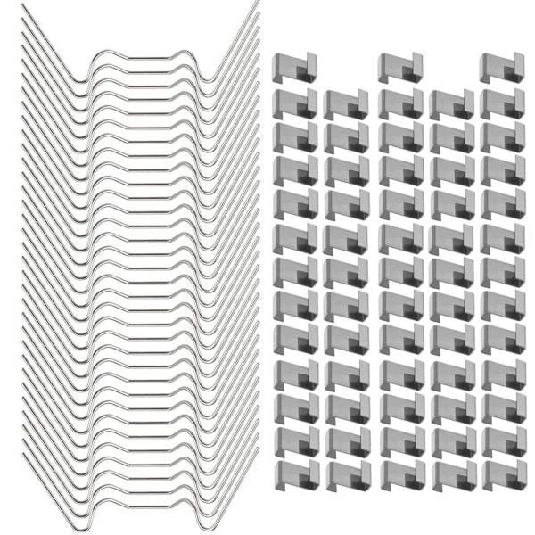 150 stk. drivhus glasclips fjeder, glasclips til glas, haller drivhus glasrude fastgørelsesclips vinduesclips - 75 W clips og 75 Z clips