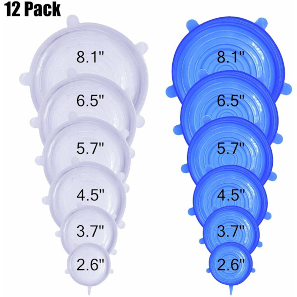 Silikonsträcklock, 12-pack med silikonmatöverdrag