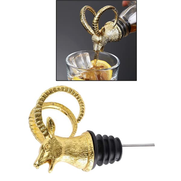 Vinluftare i form av en hjort i zinklegering - Unik accessoar för vinflaskor