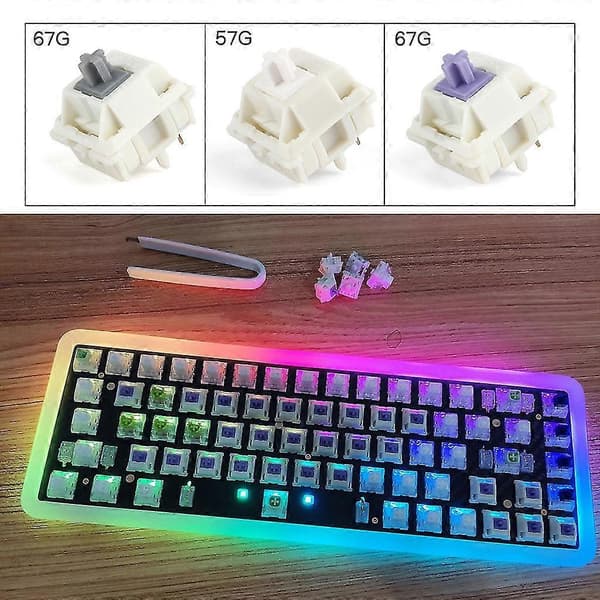 Lilla Grå Hvid 5-pin 67g Sp-Star Lineær Switch Til Brugerdefineret Mekanisk Tastatur