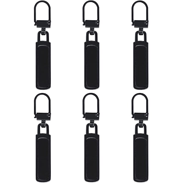 Dragkedja ersättning metall dragkedjor 8 st premium dragkedja dragkedja (svart)