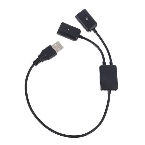 Usb Otg Hub Kabel Usb 2.0 Han Til Dobbelt Hun Stik Adapter Konverter Ledning
