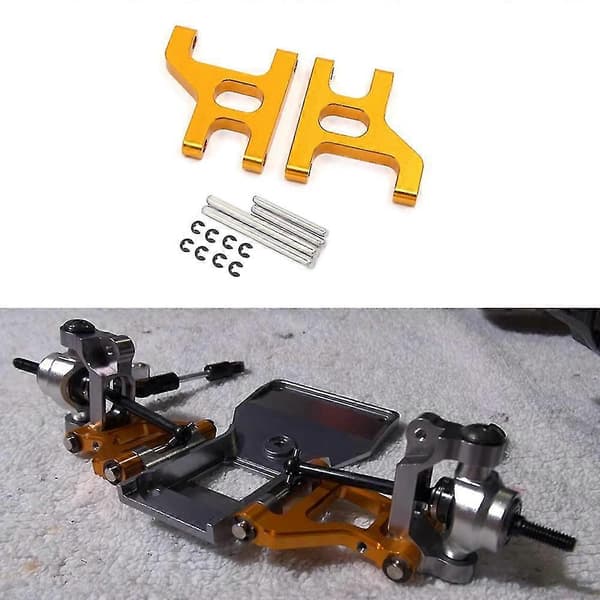 2 stk. Metal Forreste Affjedringsarm Svingarme Til Rc Crawler Bil, Sort