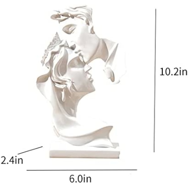Par ornamenter gaver statue, hvid harpiks håndværk Valentinsdag