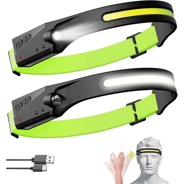 1 stk. Oppladbar LED-hodelykt Super Bright 230° COB/XPE Hodelykt / Lett / for Elektriker Rørlegger DIY Løping Sykling Fiske Fotturer