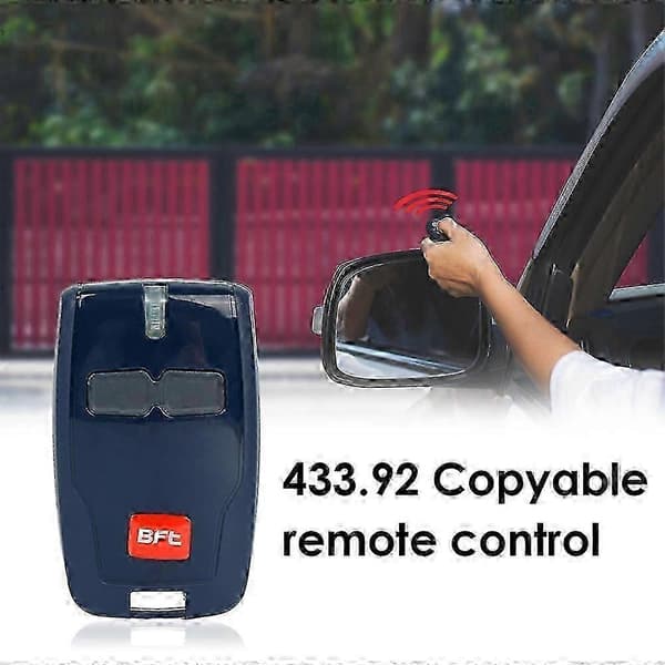 BFT 433.92MHz Grind Garageports Sändare Fjärrkontroll Nyckelbricka Klonkopia Nyckel 2 button
