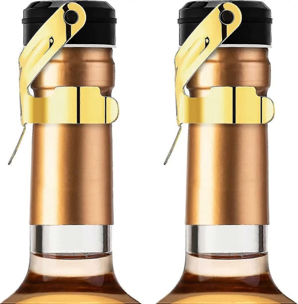 Champagnestopper, 2 st Rostfritt Stål Champagneflaskpropp För Cava Prosecco Mousserande Vinstopper Abc