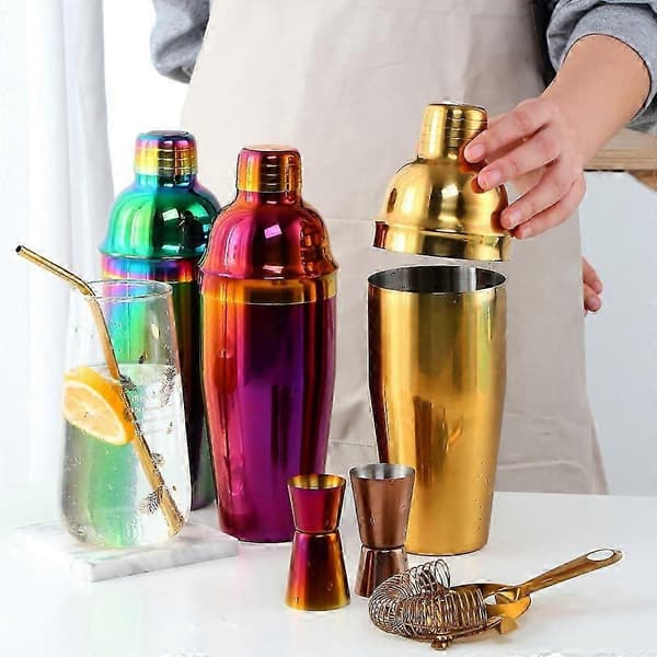 Elegant 750 ml cocktailshaker i rustfrit stål: Ideel til festentusiaster og hjemmebartendere