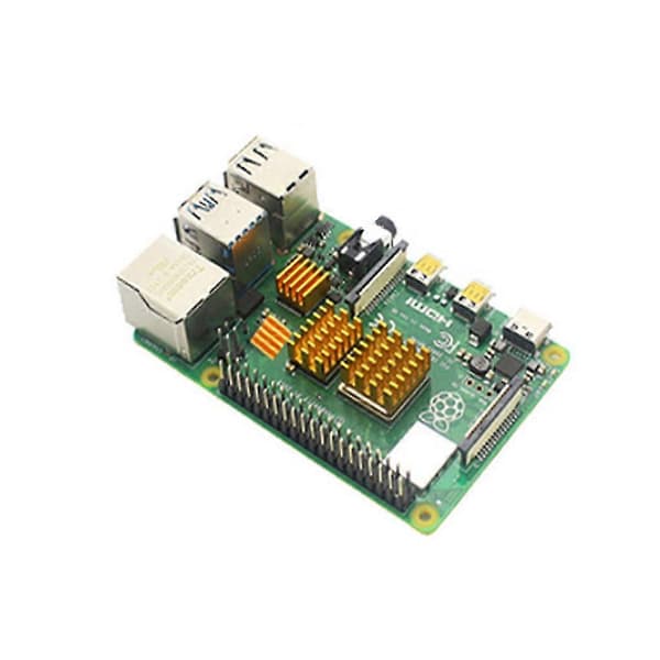 3 stk./sæt Aluminium Køleplade Radiator Køler Kit Med Selvklæbende Tape Til Raspberry Pi 4b