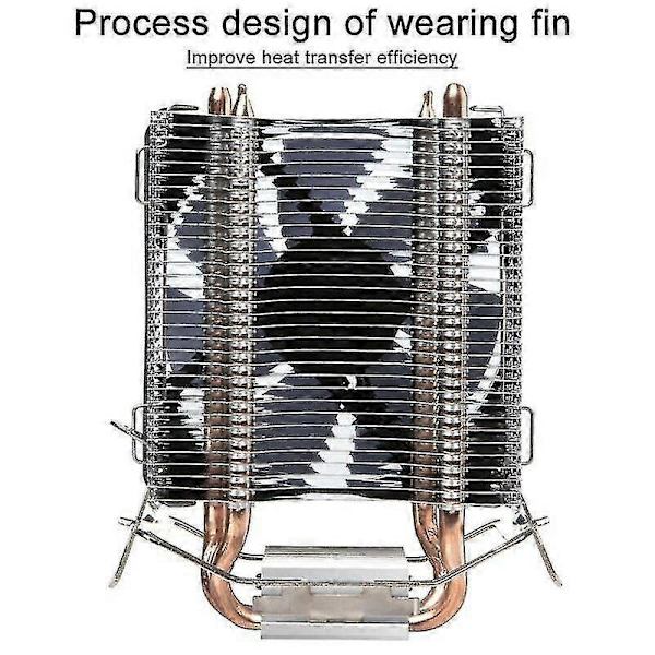 DC 12V 3-benet køleventilator LED køleplade til Intel 115x/775 AMD AM3 AM4 PC CPU