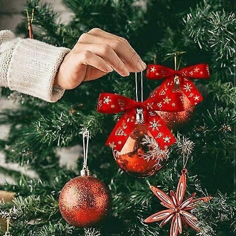 Julband, Snöflinga Tryckt Julklappsband för Presentinslagning