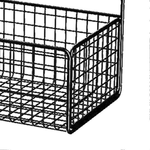 Vägghängd Svart Köksförvaringskorg Organizer för Sovsal och Sovrum