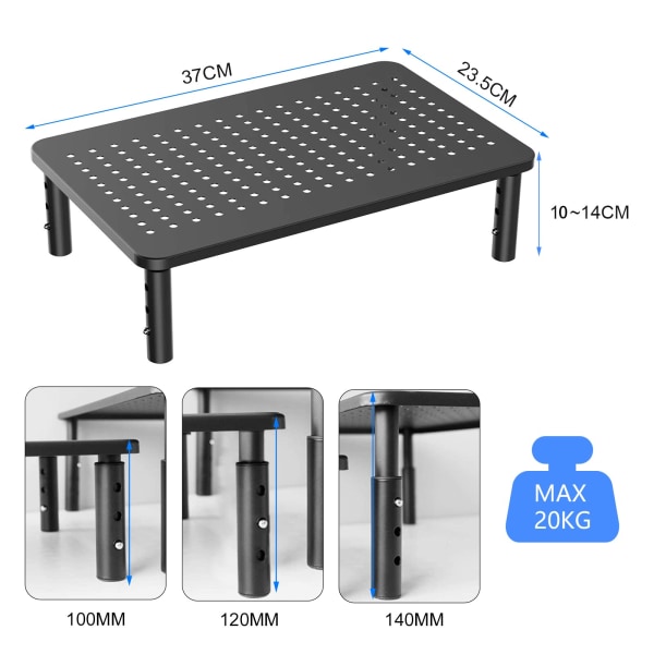 Computer Monitor Riser, Stand Riser til bærbar computer, notesbog