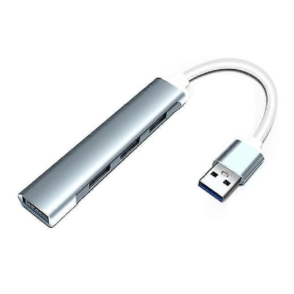 4 Portars USB Hub 3.0 Splitter Aluminiumlegering USB Dockningsstation Splitter