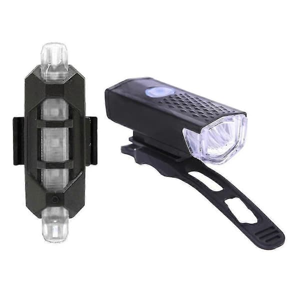 2 stk. USB Sykkel Frontlykt Sikkerhetslampe Vanntett